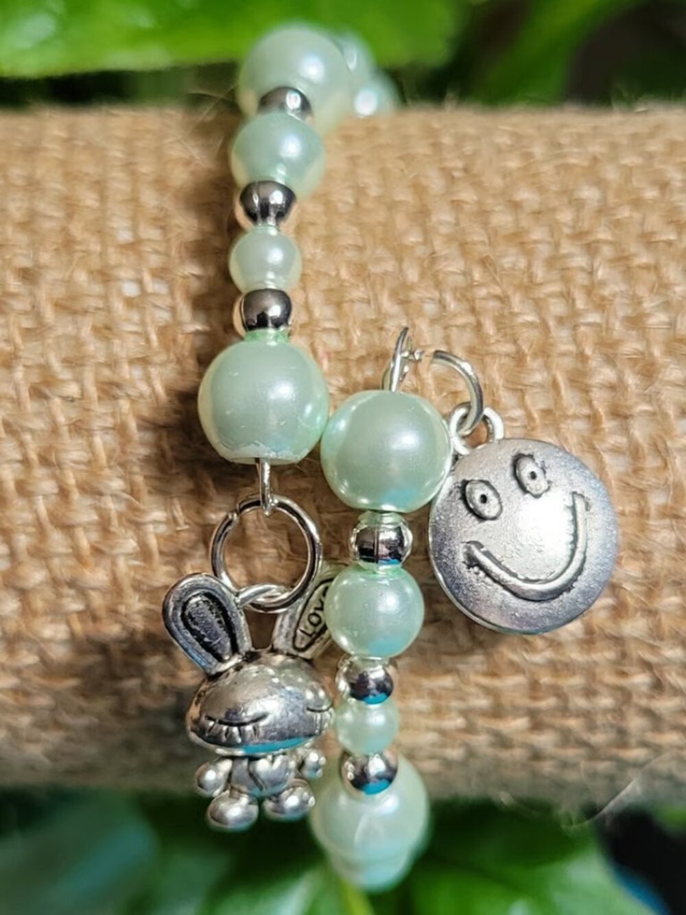 Happy Face Whimsical Wrist Wrap with Charms